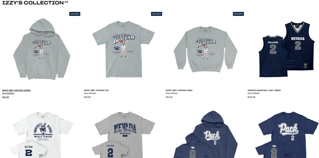 Izzy Sullivan Nevada Women's Basketball NIL Store