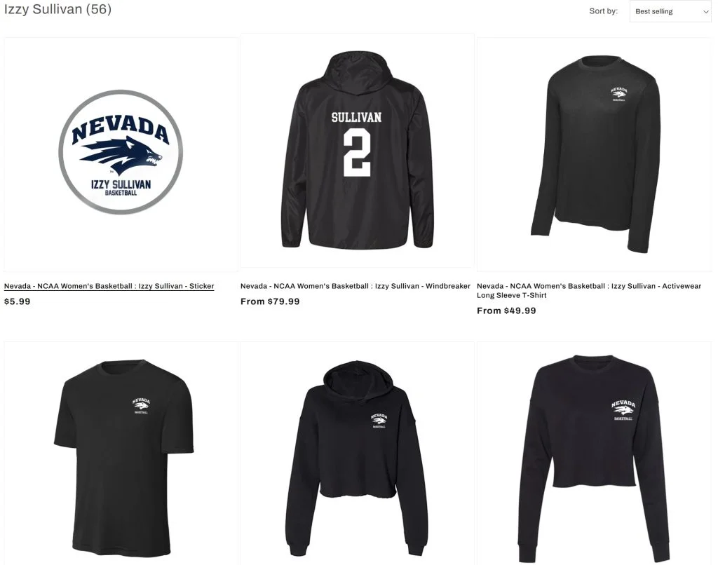 Izzy Sullivan Nevada Women's Basketball Athletes Thread NIL Store